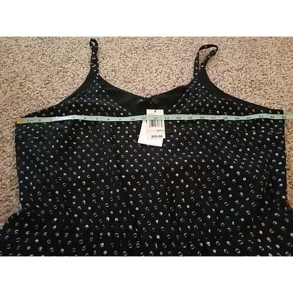 Rebel Wilson X Angels Polka Dot Black White Sleeveless Blouse Top 2X Retail $89 - Picture 5 of 12